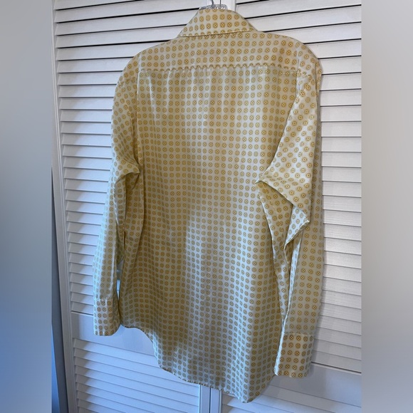 Vintage 1970s Men’s Arrow Getaway Long Sleeve Button Down Size Large Yellow Gold - Picture 9 of 16